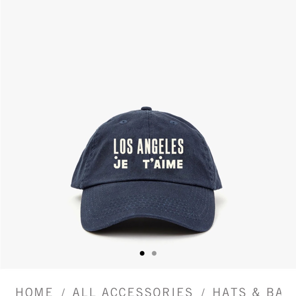 Clare V Navy 'Los Angeles Je T'aime' Baseball Cap